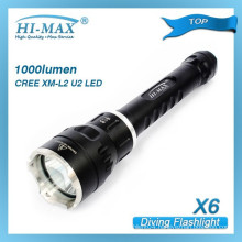 HI-MAX best selling 200m irradiation lotus attack head water proof flashlight